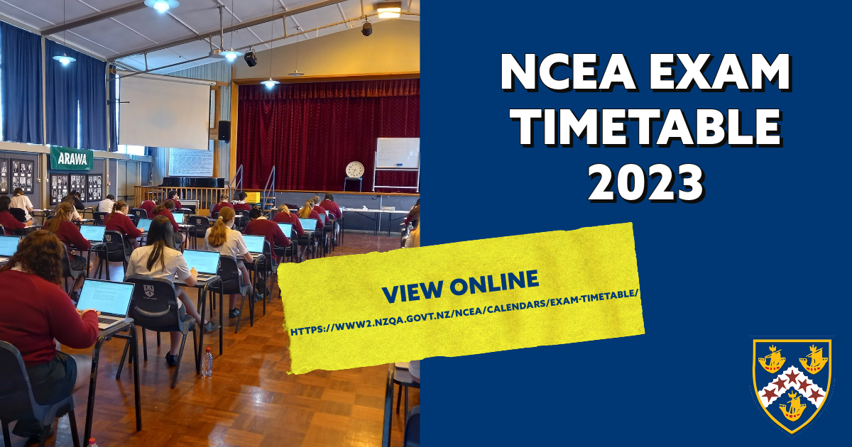 NCEA EXAM TIMETABLE 2023 • News  •  Te Aroha College